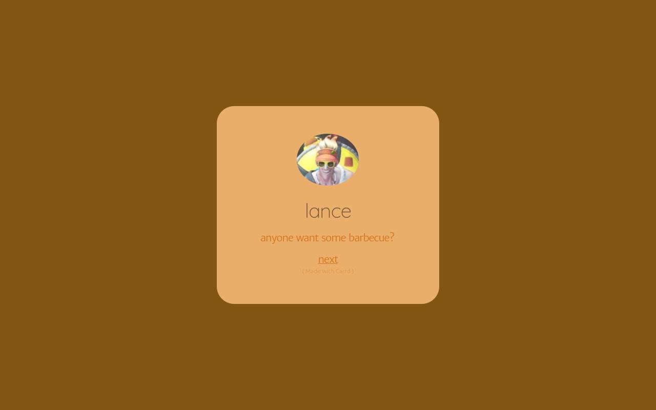 Carrd profile picture for @barbecue